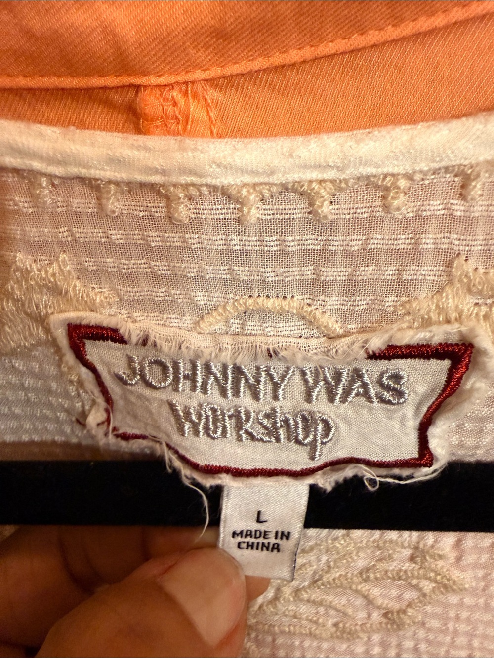 Johnny Was white and cream Embroidered Midi Dress